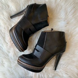 Cole Haan Breesa leather heel booties 8 1/2 B